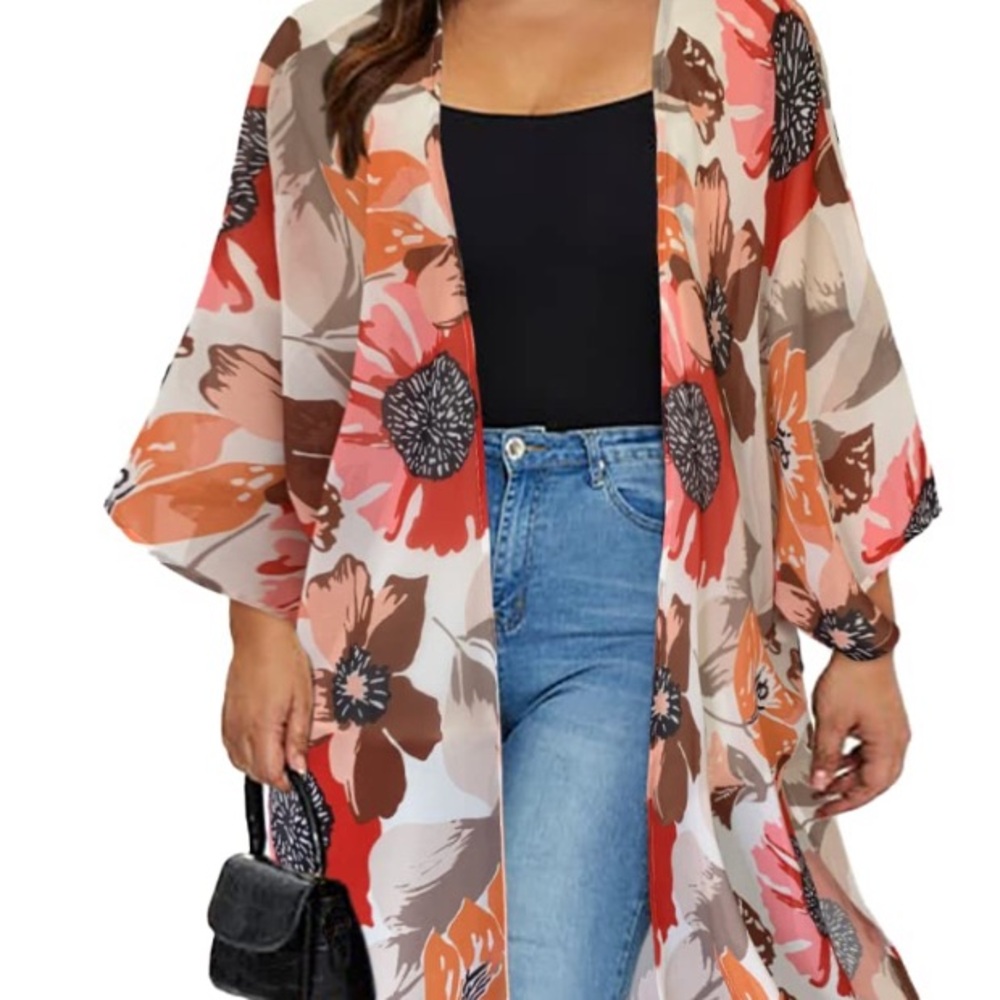 Kailany Floral Kimono Cover-Up